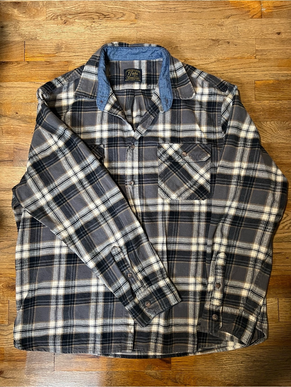 Jachs Heritage Flannel Button Shirt Mens XXL 100 Percent Cotton